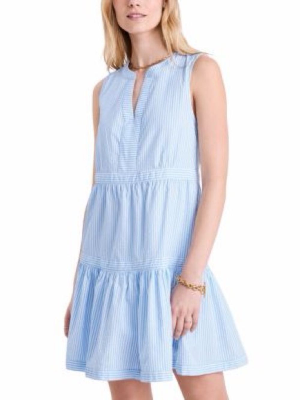 Vineyard Vines Light Blue & White Striped Mini Dress - Picture 5 of 5